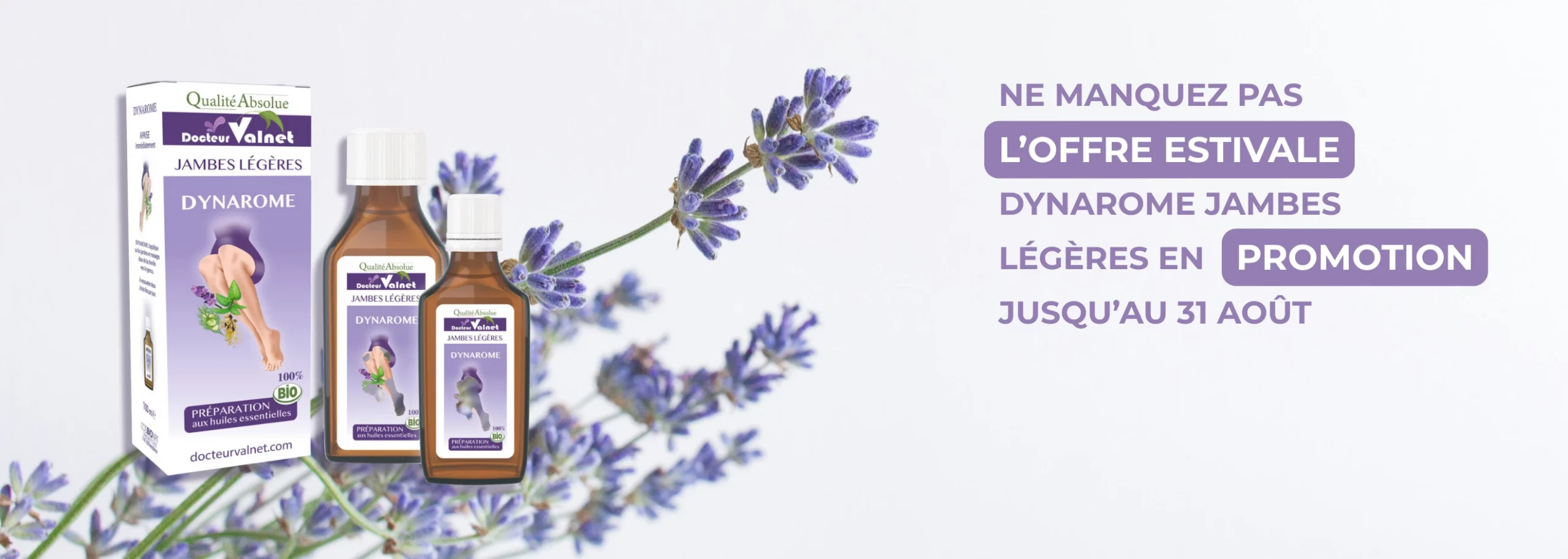 Bannière promotion Dynarome aux huiles essentielles - Docteur Valnet