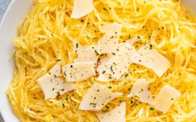 Courge spaghetti aux quatre fromages