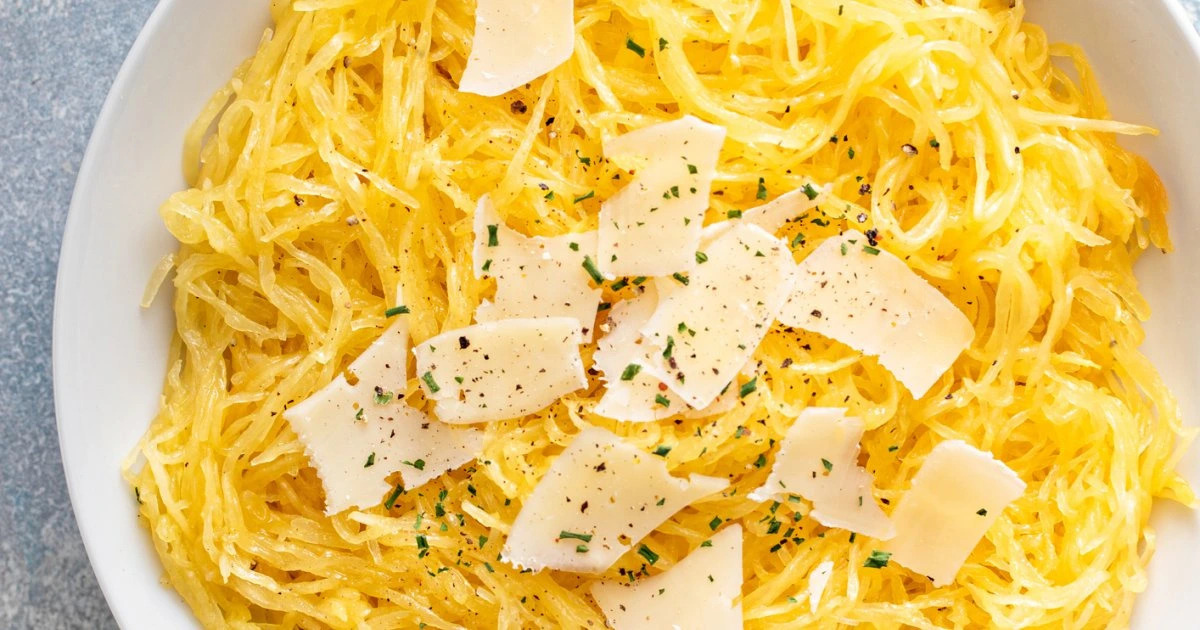 Recette de courge spaghetti aux quatre fromages Recette de courge spaghetti aux quatre fromages, courge spaghetti aux 4 fromages, La Menthe Poivrée