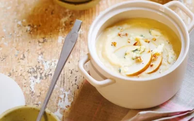 Velouté de poires au chocolat cru