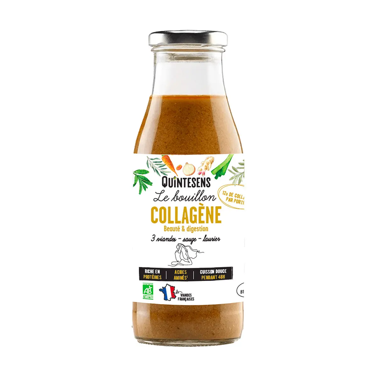 Bouillon de viande bio riche en collagène, La Menthe Poivrée, Gometz-le-Châtel